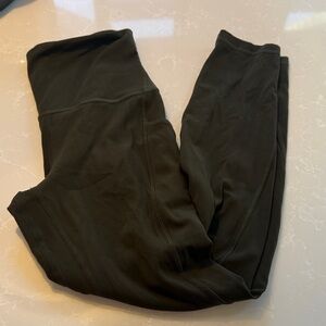 Lululemon Align with pockets size 6, dark green.
